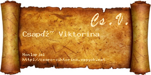 Csapó Viktorina névjegykártya